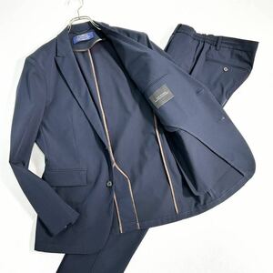 X471[ rare cloth | unused class ]NANO UNIVERSE| Nano Universe dame Lee no Solo Tec s suit setup stretch navy M