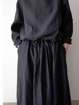 AUGUSTE-PRESENTATION Pajama Look size1 スカートパンツ ブラック 黒 オーギュストプレゼンテーション パジャマルック リネン 麻_画像9