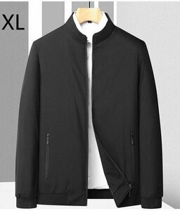 ジャンパー メンズ ビジネスコート 紳士服 オフィス ビジネス用 ボアジャケット アウター 長袖 ワークウェア 上着 ブラックXLサイズ