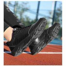 ランニングシューズ メンズ スニーカー 運動靴 ローカット 軽量 メンズ靴 シューズ ジョギング 通気性 ブラック 26cm_画像5