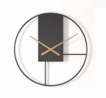 壁掛け時計 掛け時計 おしゃれ 振り子時計 金属製 クロック アクリル インテリア 時計 壁掛け モダン 北欧 電池 静音50cm_画像2