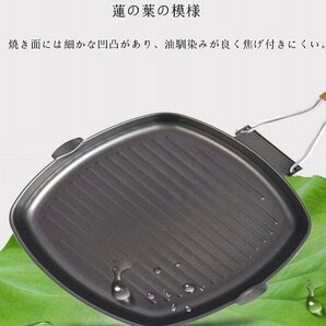 キャンプ BBQ フライパン 折り畳式 キャンプ用 調理器具 アウトドア ビーフ鍋 凹凸 焦げ付きにくいの画像4