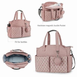  "мамина сумка" большая сумка плечо 3way рюкзак ручная сумка сумка нейлон водоотталкивающий легкий место хранения мама женский розовый 