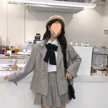 卒業式 小学校 女子 スーツ 卒服 袴大学 3点セット プリーツスカート スクール 制服 スカート発表会 チェック柄 成人式入学式 高校生S_画像8