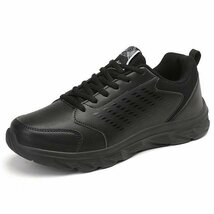 ランニングシューズ メンズ スニーカー 運動靴 ローカット 軽量 メンズ靴 シューズ ジョギング 通気性 ブラック 26cm_画像9