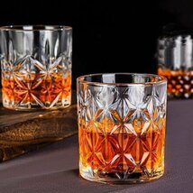 ２個セット ウイスキーグラス ロックグラス ブランデーグラス ウイスキー　クリア グラス コップ ビアグラス ショットグラス_画像3