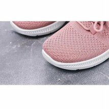 スニーカー レディース 室内履き ナースシューズ 婦人靴 超軽量 通気 滑り止 ウォーキングシューズ ピンク 24cm_画像9