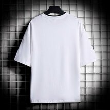メンズ五分 七分袖Tシャツ カットソー トップス tシャツ メンズ クルーネック 半袖 高品質 夏 オールインワン　ホワイトL_画像3