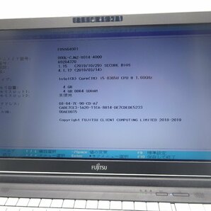 FUJITSU LIFEBOOK A579/B 第8世代CPU i5-8365U/メモリ4GB/SSD256GB/15インチ/無線LAN/Webカメラの画像7