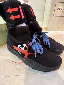 オフホワイト OFF WHITE 18AW WRAP SNEAKER 42 26cm ブラック 黒