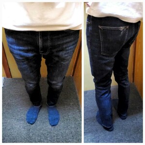 Nudie Jeans Lean Dean Dark Deep Worn 1011375 W28L30美品 ヌーディージーンズ