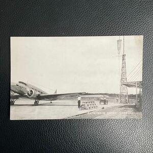 戦前絵葉書　福岡　博多名所　雁の巣飛行場　飛行機　古写真　レトロ　アンティーク　コレクション