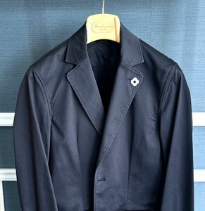  Lardini (Lardini) shirt jacket, cotton,2. button, dark navy, size XXS, spring summer item, genuine article 