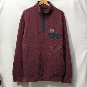 ■ 2015年製 patagonia パタゴニア ORGANIC COTTON ワンポイントロゴ キルティング フルスナップ スウェット サイズL アウトドア ■