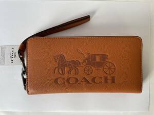 [コーチ] COACH 財布(長財布) C3548 ジンジャー ホース アンド キャリッジ（ストラップ付き）