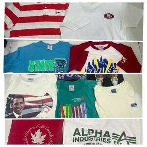 古着　15枚　まとめ売り プリント 半袖Tシャツ セット メンズ S 〜Lサイズ　USA ディズニー　alpha lacoste 90s 00s ヴィンテージ　NIKE