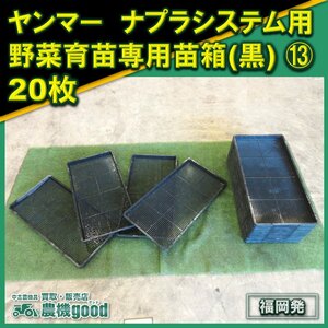 ◆売切り◆ヤンマー ナプラシステム用野菜育苗専用苗箱(黒)⑬ 20枚 農機具 中古 九州発◆福岡発◆農機good◆