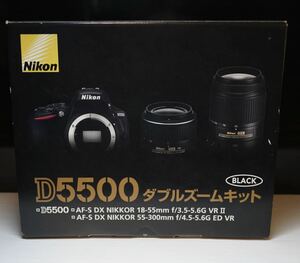 【美品】Nikon ニコン D5500ダブルズームキット 予備バッテリー付属