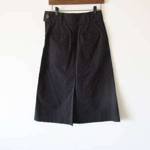 美品 2020 MARGARET HOWELL / マーガレットハウエル 578-0132615 LIGHT COTTON CANVAS I BLACK / スカートの画像2