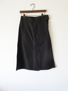 美品 2020 MARGARET HOWELL / マーガレットハウエル 578-0132615 LIGHT COTTON CANVAS I BLACK / スカート