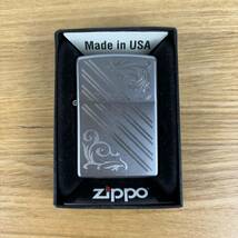 ec238 I ZIPPO14 ジッポー Zippo オイルライター ジッポ 喫煙グッズ シルバー BRADFORD.PA.MADE IN U.S.A アラベスク模様 2014年_画像3