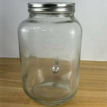 ec419 Yorkshire Mason Jar Drink Dispenserヨークシャーメイソンジャー ドリンクディスペンサーガラス瓶 アンティーク ガラス容器 1898年 _画像5