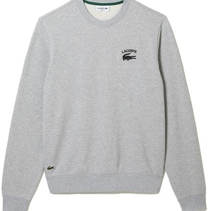 LACOSTE (ラコステ) クラシックフィット インスクリプション クルーネック スウェット 4XL 品番: SH9659 グレー