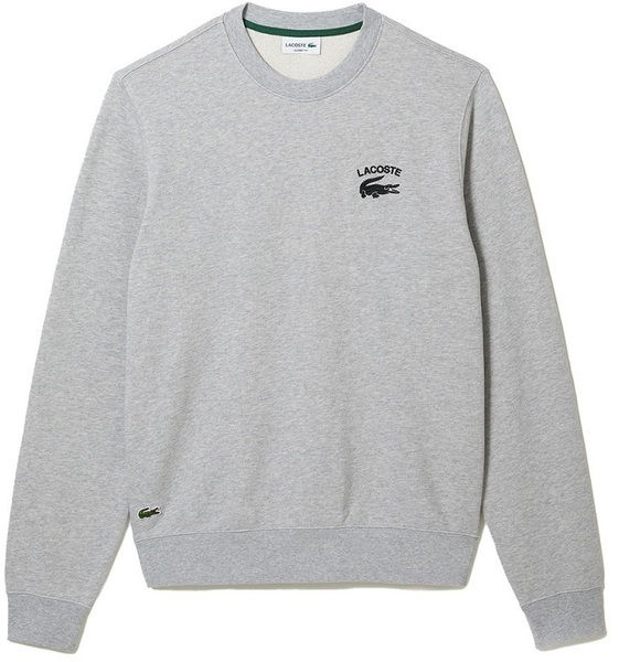 LACOSTE (ラコステ) クラシックフィット インスクリプション クルーネック スウェット 4XL 品番: SH9659 グレー