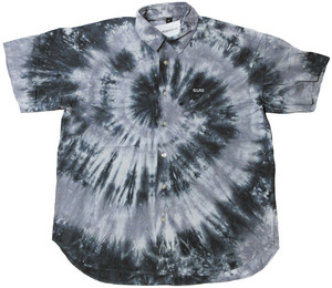 SILAS (サイラス) TIE-DYE S/S SHIRT 半袖シャツ Mサイズ ブラック 商品番号: 110232014002 染め タイダイ