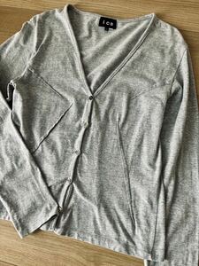 ICB ISBY Cardigan Size Ladies Grey Onder Word Word Kashiyama растягивание материал, переезжая на анонимную доставку Yu Packet Post