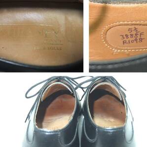 英国製 CHEANEY チーニー ストレートチップ レザーシューズ 黒 ５1/2 革靴の画像10