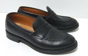 ウィールローブ 15079 へビーステッチング ローファー 黒 ７1/2D 履き口広め レザーシューズ WHEEL ROBE HEAVY STITCHING LOAFER