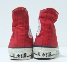 80s USA製 コンバース オールスター ハイカット キャンバス 赤 US4 当て布 22.5cm CONVERSE ALLSTAR HI 1980年代_画像5