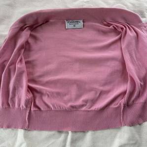 激レア 美品 シャネル CHANEL トップス カーディガン クロップド Tシャツ ヴィンテージ ココボタン ピンクの画像6