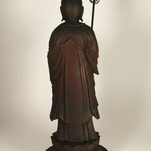 【1053】寺院 初品 江戸時代 木製 玉眼 立像 (初品 買取品)の画像3