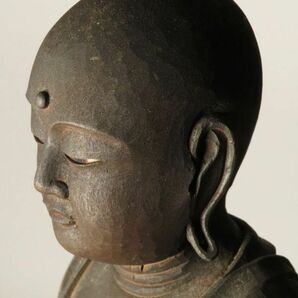 【1053】寺院 初品 江戸時代 木製 玉眼 立像 (初品 買取品)の画像4