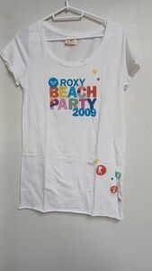 古着Tシャツ/roxy 2009 beach party レディースMサイズ4 半袖