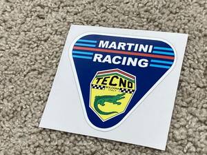 送料無料 MARTINI RACING TECNO マルティーニ テクノ カッティング ステッカー 100mm × 95mm