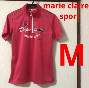 marie claire sport レディース　半袖ポロシャツ　ゴルフウェア　スポーツウェア　M