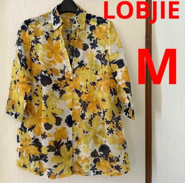 【美品】LOBJIE ジュニアー　花柄ブラウス　チュニック　羽織り　ジャケット　トップス