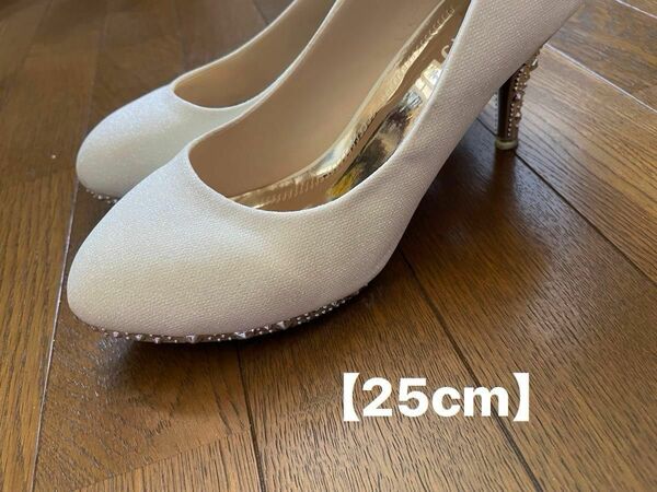 【25cm】春パンプス 靴 キラキラ