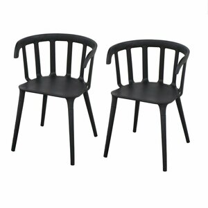 椅子 おしゃれ ダイニング 同色2脚セット 黒 モダン シンプル 北欧 リプロダクト リビング 屋外 ガーデンチェア ラダーステップ ブ