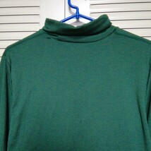 ★【古着】UNIQLO(ユニクロ)　長袖　タートルネックシャツ　XLサイズ　緑(グリーン系)　HEATTECH(ヒートテック)_画像7