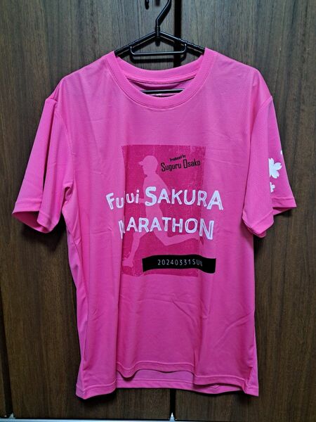 【未使用品】2024福井さくらマラソン　参加賞Tシャツ　メンズLサイズ