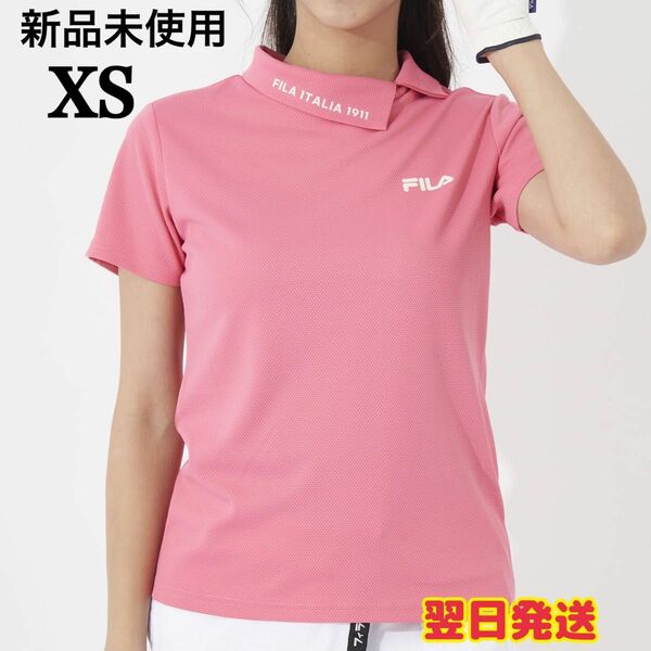 【新品】FILA GOLF フィラゴルフ Tシャツ 半袖 レディース ゴルフウェア 吸汗速乾 ドライ 接触冷感 UVカット ピンク