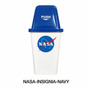 ■ NASA・アメリカ航空宇宙局■【ダストボックス20L・ネイビー】※ アメリカン　ガレージ　ごみ箱　ダストビン