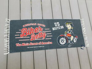 【ベティちゃん・ロングコットンマット】※《Betty Boop・BT-US BIKER》　キッチンマットサイズ　500×1200mm　ベティ・ブープ　