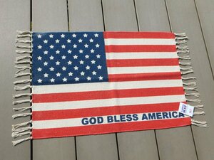 ◆送料無料◆【アメリカンスタイル・コットンマット】※《USA / 星条旗》　アメリカン雑貨　サイズ500×700mm