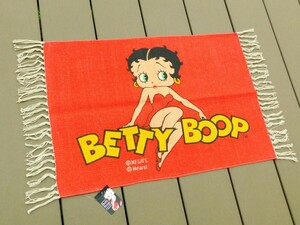 ◆送料無料◆【ベティちゃんコットンマット】※《Betty Boop・レッド》　アメリカン雑貨　サイズ500×700mm　ベティ・ブープ