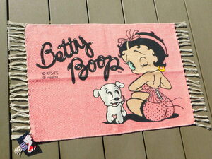 ◆送料無料◆【ベティちゃんコットンマット】※《Betty Boop・ピンク》　アメリカン雑貨　サイズ500×700mm　ベティ・ブープ
